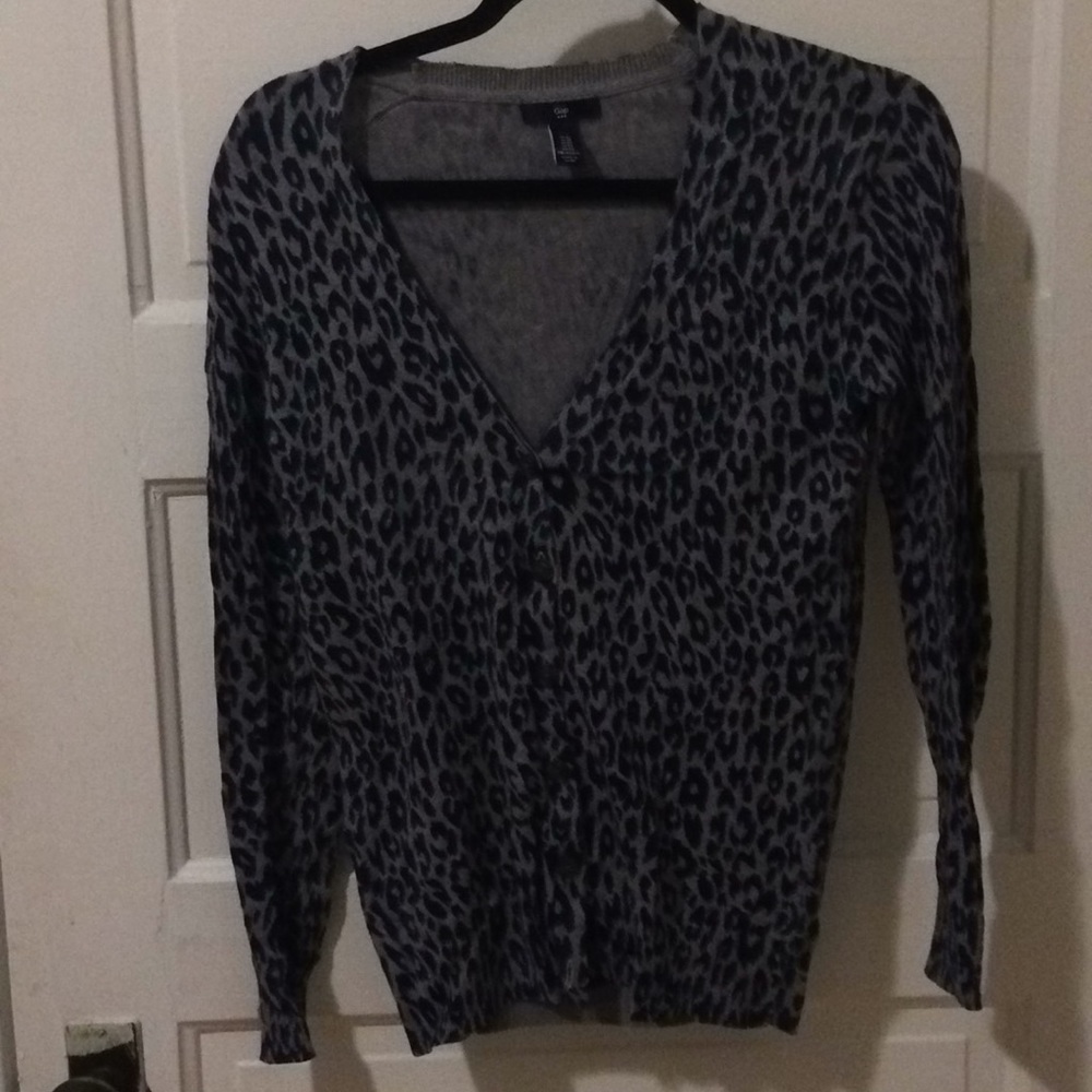 Gap animal print cardigan